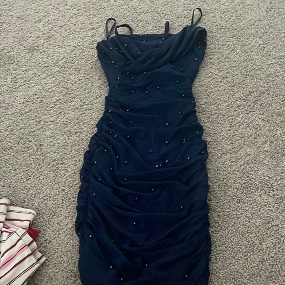 Elegant Navy Blue Dress